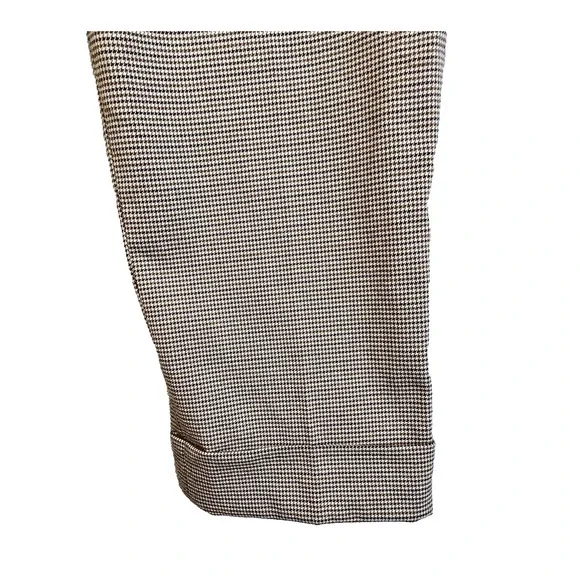 Talbots Heritage Career Pants Women 8 Tan Green Poly Wool Blend Cuffed Work - Picture 6 of 10